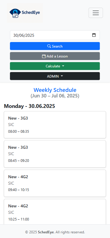 SchedEye Mobile Preview 1