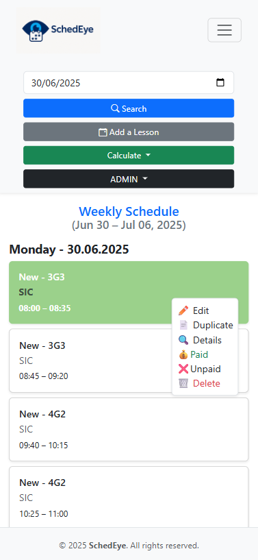 SchedEye Mobile Preview 2